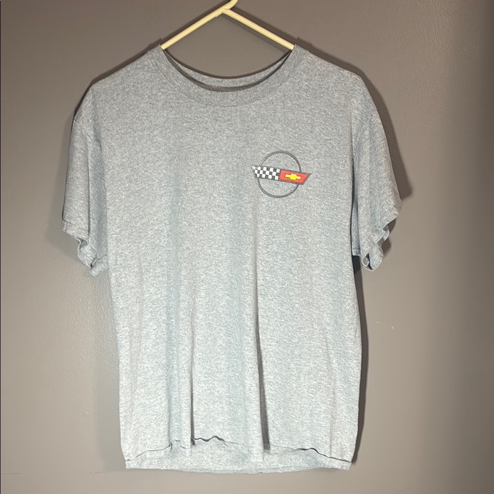 Gray Corvette Graphic Tee Shirt Large